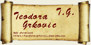Teodora Grković vizit kartica